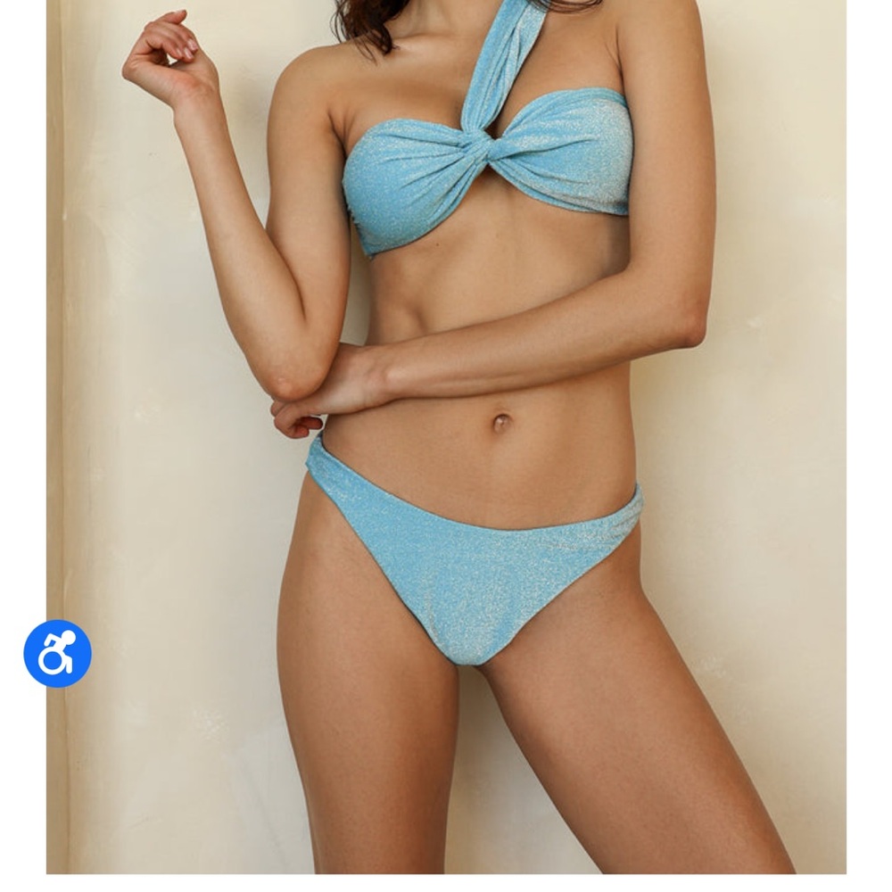 Dippin' Daisy's Blue Glitter Bikini Top